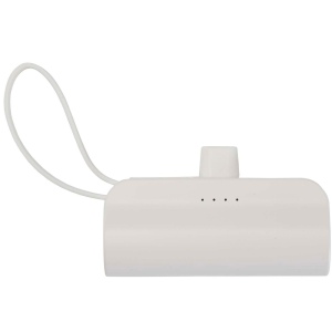 Batterie de secours Alnair Type-C de5 000 mAh et 10 W en plastique recyclé avec support de retournement intégré et câble 2 en 1 5