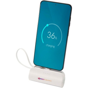 Batterie de secours Alnair Type-C de5 000 mAh et 10 W en plastique recyclé avec support de retournement intégré et câble 2 en 1 7