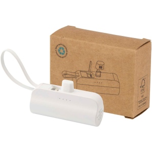 Batterie de secours Alnair Type-C de5 000 mAh et 10 W en plastique recyclé avec support de retournement intégré et câble 2 en 1 11