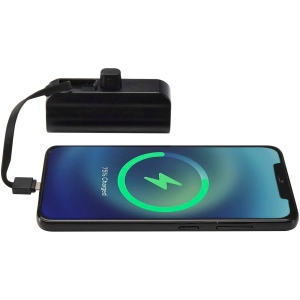 Batterie de secours Alnair Type-C de5 000 mAh et 10 W en plastique recyclé avec support de retournement intégré et câble 2 en 1 12