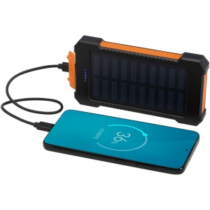 Batterie de secours solaire Altair robuste de 5 000 mAh et 10 W en plastique recyclé avec lampe de poche intégrée 7
