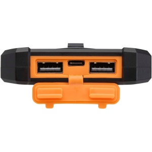 Batterie de secours solaire Altair robuste de 5 000 mAh et 10 W en plastique recyclé avec lampe de poche intégrée 8
