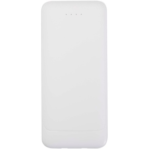 Batterie de secours Adhil de 10 000 mAh et 10 W en plastique recyclé avec 2 câbles intégrés 5