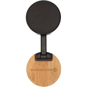Support de téléphone Alcor magnétique et pliable en plastique recyclé avec détails en bambou 6