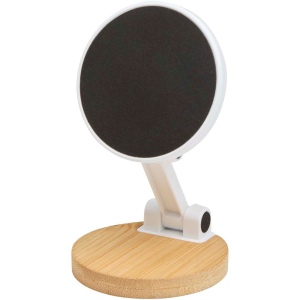 Support de téléphone Alcor magnétique et pliable en plastique recyclé avec détails en bambou 9