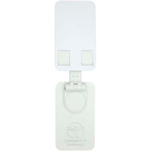 Support de téléphone Alhena pliable en plastique recyclé avec support de bureau en métal 7