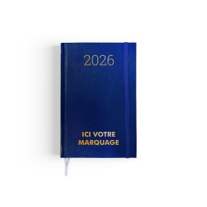 AGENDA DE CHANTIER 2026 - 90 x 140 mm - COUVERTURE BORDEAUX TRANSFERT A CHAUD - ELASTIQUE DE FERMETURE - CRAYON ET PORTE CRAYON 2