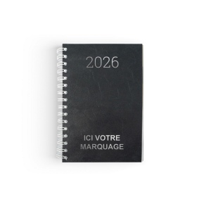 AGENDA CARRE 1 JOUR SPIRALE 2026 - 145 x 215 mm - COUVERTURE BORDEAUX TRANSFERT A CHAUD 8