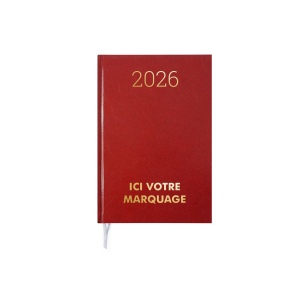 AGENDA CARRE 1 JOUR SPIRALE 2026 - 145 x 215 mm - COUVERTURE NOIRE TRANSFERT A CHAUD 3