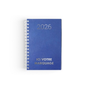AGENDA CARRE 1 JOUR SPIRALE 2026 - 145 x 215 mm - COUVERTURE NOIRE TRANSFERT A CHAUD 6