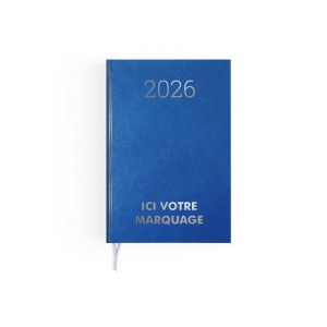 AGENDA CARRE 1 JOUR SPIRALE 2026 - 145 x 215 mm - COUVERTURE NOIRE TRANSFERT A CHAUD