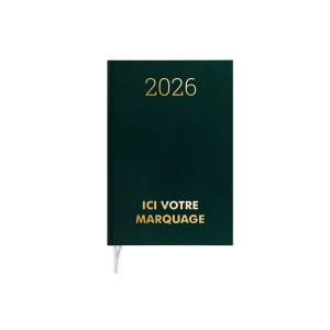 AGENDA CARRE 1 JOUR SPIRALE 2026 - 145 x 215 mm - COUVERTURE VERTE TRANSFERT A CHAUD 4