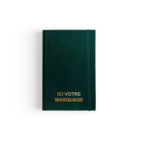 CARNET DE CHANTIER 2026 - 90 x 140 mm - COUVERTURE BORDEAUX TRANSFERT A CHAUD - 192 PAGES QUADRILLEES - ELASTIQUE DE FERMETURE