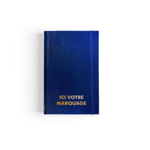 CARNET DE CHANTIER 2026 - 90 x 140 mm - COUVERTURE BLEUE TRANSFERT A CHAUD - 192 PAGES QUADRILLEES - ELASTIQUE DE FERMETURE 2