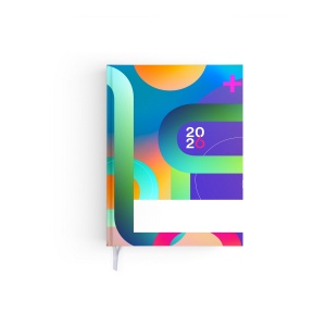 AGENDA EMBOITE ACTUEL 2026 - MINI 90 x 165 mm - TRANSFERT A CHAUD - 2 PAGES (1 FEUILLE) QUADRI EN DEBUT D'AGENDA 3