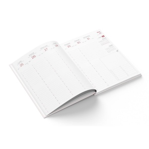 AGENDA EMBOITE ACTUEL 2026 - MINI 90 x 165 mm - TRANSFERT A CHAUD - 2 PAGES (1 FEUILLE) QUADRI EN DEBUT D'AGENDA 6