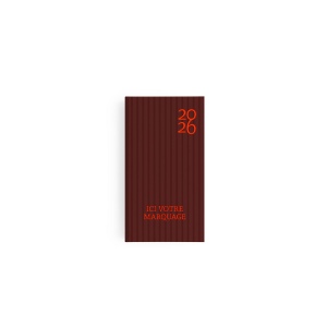 AGENDA EMBOITE HARMONIE 2026 - MINI 90 x 165 mm - COUVERTURE BLEUE NUIT AVEC PELLICULAGE SOFT TOUCH - TRANSFERT A CHAUD 15