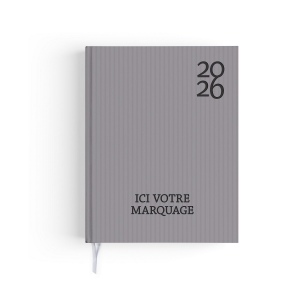 AGENDA EMBOITE HARMONIE 2026 - MINI 90 x 165 mm - COUVERTURE BLEUE NUIT AVEC PELLICULAGE SOFT TOUCH - TRANSFERT A CHAUD - 2 PAGES (1 FEUILLE) QUADRI EN DEBUT D'AGENDA 2