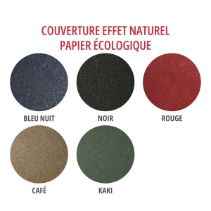 AGENDA EMBOITE NATUREL 2026 - MINI 90 x 165 mm - COUVERTURE BLEUE NUIT - TRANSFERT A CHAUD 17