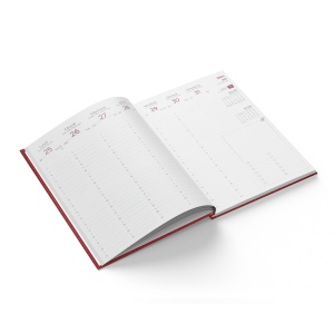 AGENDA EMBOITE PARIS 2026 - MINI 90 x 165 mm - COUVERTURE VERTE - TRANSFERT A CHAUD - 2 PAGES (1 FEUILLE) QUADRI EN DEBUT D'AGENDA 13