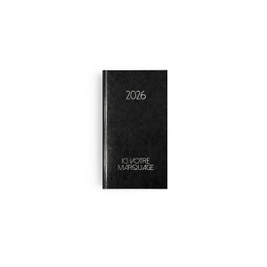 AGENDA EMBOITE PARIS 2026 - MINI 90 x 165 mm - COUVERTURE VERTE - TRANSFERT A CHAUD - 2 PAGES (1 FEUILLE) QUADRI EN DEBUT D'AGENDA 10