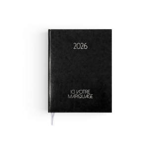 AGENDA EMBOITE PARIS 2026 - MINI 90 x 165 mm - COUVERTURE VERTE - TRANSFERT A CHAUD - 4 PAGES (2 FEUILLES) QUADRI EN DEBUT D'AGENDA 6