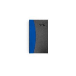 AGENDA EMBOITE PRESTIGE 2026 - MINI 90 x 165 mm - COUVERTURE BORDEAUX - THERMOVIRANT - 2 PAGES (1 FEUILLE) QUADRI EN DEBUT D'AGENDA 7