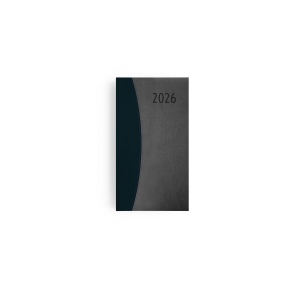 AGENDA EMBOITE PRESTIGE 2026 - MINI 90 x 165 mm - COUVERTURE INDIGO - THERMOVIRANT - 2 PAGES (1 FEUILLE) QUADRI EN DEBUT D'AGENDA 6