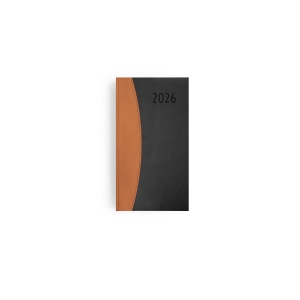 AGENDA EMBOITE PRESTIGE 2026 - MINI 90 x 165 mm - COUVERTURE INDIGO - THERMOVIRANT - 4 PAGES (2 FEUILLES) QUADRI EN DEBUT D'AGENDA 8