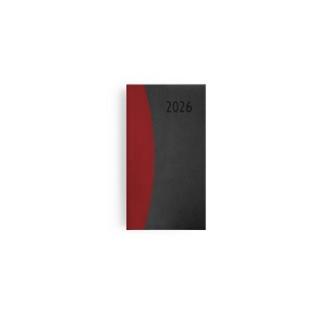 AGENDA EMBOITE PRESTIGE 2026 - MINI 90 x 165 mm - COUVERTURE INDIGO - THERMOVIRANT - 4 PAGES (2 FEUILLES) QUADRI EN DEBUT D'AGENDA 9