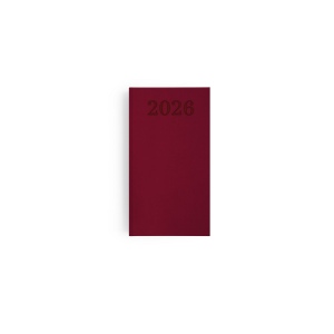AGENDA EMBOITE PREMIUM 2026 - MINI 90 x 165 mm - COUVERTURE BLEUE - THERMOVIRANT - 4 PAGES (2 FEUILLES) QUADRI EN DEBUT D'AGENDA 13