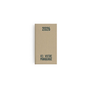 AGENDA EMBOITE TOILE 2026 - MINI 90 x 165 mm - COUVERTURE ARDOISE - TRANSFERT A CHAUD 11