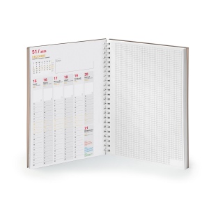 AGENDA SCRIPT BOOK 2026 - 226 x 298 mm - SPIRALE BLANCHE - COUVERTURE PELLICULAGE BRILLANT - 1 FEUILLET PERSONNALISE 3