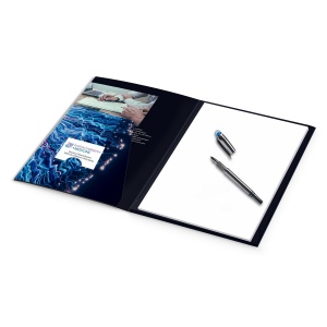 BLOC SEMINAIRE MAXI 220X325 MM - COUVERTURE 380g PELLICULAGE BRILLANT RECTO SEUL - BLOC INTERIEUR 30F AVEC IMPRESSION QUADRI RECTO 80g OFFSET 3