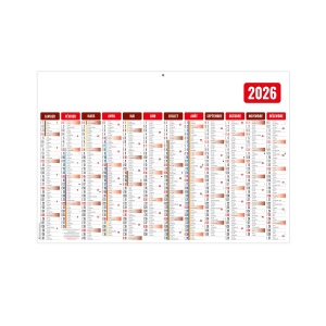 BASECO ROUGE 2026 - STANDARD 550 x 345 mm - CC REMBORDE - SANS MARQUAGE- 1 TROU EN TETE 3