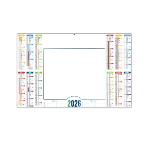 L'EFFAÇABLE 2026 - MAXI 650 x 405 mm - CC REMBORDE - DOS ANNUEL - SANS MARQUAGE - 1 TROU EN TETE