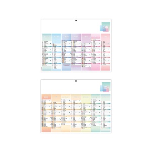 PASTEL 2026 - MAXI 650 x 405 mm - CC REMBORDE - DOS FLEUVES - SANS MARQUAGE - 1 TROU EN TETE 3
