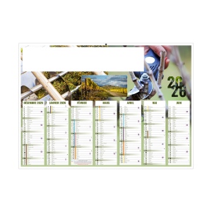 AYMERIC 2026 - MINI 270 x 208 mm - CC REMBORDE - MARQUAGE 1 COULEUR - DIFFERENT RECTO VERSO - 1 TROU EN TETE 2