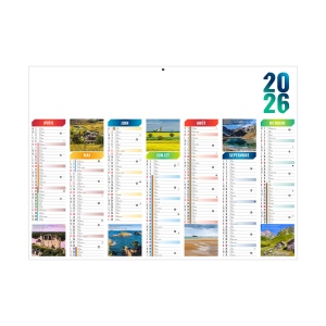 SCO-EMILIEN 2026 - MIDI 430 x 335 mm - CC REMBORDE - MARQUAGE 1 COULEUR - IDENTIQUE RECTO VERSO - 1 TROU EN TETE 3