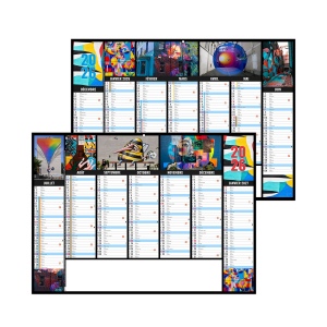 CAMELEON 2026 - MIDI 430 x 335 mm - CC REMBORDE - MARQUAGE 1 COULEUR - DIFFERENT RECTO VERSO - 1 TROU EN TETE