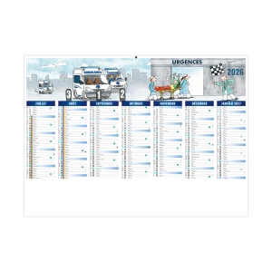 DE TOUTE URGENCE 2026 - MIDI 430 x 335 mm - CC REMBORDE - MARQUAGE 1 COULEUR - DIFFERENT RECTO VERSO - 1 TROU EN TETE 3