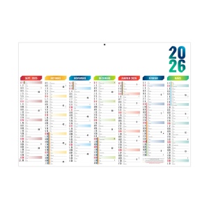 SCO-ARLEQUIN 2026 - MIDI 430 x 335 mm - CC REMBORDE - MARQUAGE 1 COULEUR - IDENTIQUE RECTO VERSO - 1 TROU EN TETE 2