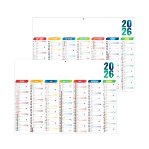 SCO-ARLEQUIN 2026 - MIDI 430 x 335 mm - CC REMBORDE - MARQUAGE 1 COULEUR - IDENTIQUE RECTO VERSO - 1 TROU EN TETE