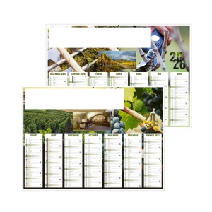 AYMERIC 2026 - STANDARD 550 x 405 mm - CC REMBORDE - MARQUAGE 1 COULEUR - DIFFERENT RECTO VERSO - 2 OEILLETS CORDON
