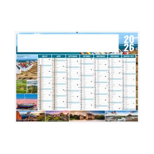 JULIEN 2026 - STANDARD 550 x 405 mm - CC REMBORDE - MARQUAGE 1 COULEUR - IDENTIQUE RECTO VERSO - 2 OEILLETS CORDON 3
