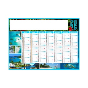 EXOTIC 2026 - STANDARD 550 x 405 mm - CC REMBORDE - MARQUAGE 1 COULEUR - DIFFERENT RECTO VERSO - 2 OEILLETS CORDON 3