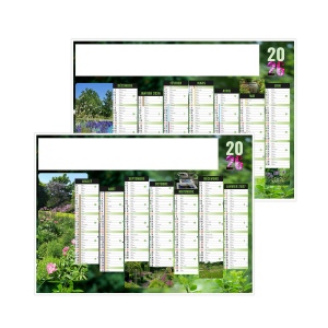 JARDINS 2026 - STANDARD 550 x 405 mm - CC REMBORDE - MARQUAGE 1 COULEUR - IDENTIQUE RECTO VERSO - 2 OEILLETS CORDON
