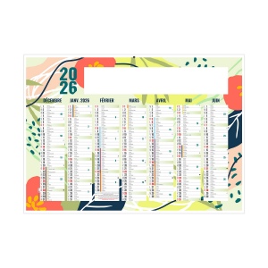 NATUREL 2026 - STANDARD 550 x 405 mm - CC REMBORDE - MARQUAGE 1 COULEUR - IDENTIQUE RECTO VERSO - 1 TROU EN TETE 2