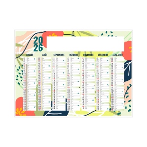 NATUREL 2026 - STANDARD 550 x 405 mm - CC REMBORDE - MARQUAGE 1 COULEUR - IDENTIQUE RECTO VERSO - 1 TROU EN TETE 3