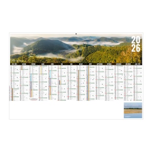 LIBRE CHOIX ALSACIEN 2026 - MAXI 650 x 405 mm - CC REMBORDE - DOS CUISINE - MARQUAGE 1 COULEUR - DIFFERENT RECTO VERSO - 2 OEILLETS CORDON